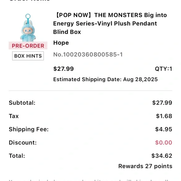 POP MART LABUBU BIG INTO ENERGY HOPE - Picture 2 of 2